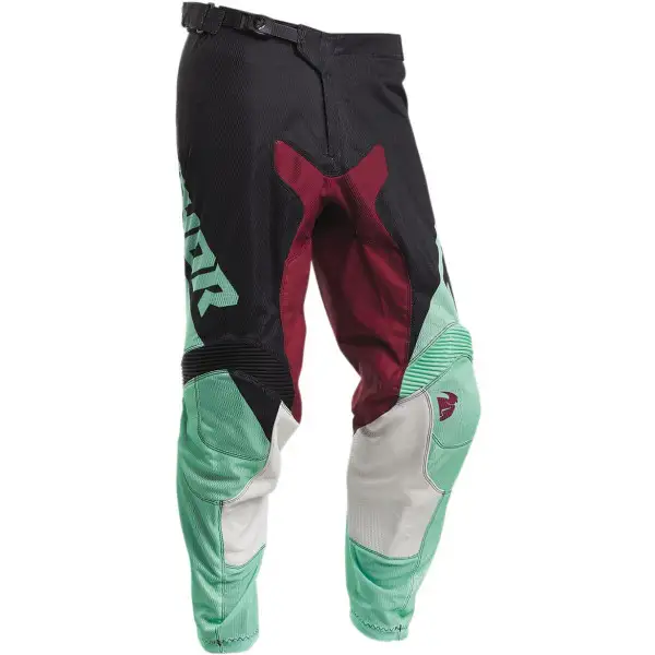 Pantaloni cross Thor Pulse Air FACTOR S20 Nero Verde Menta