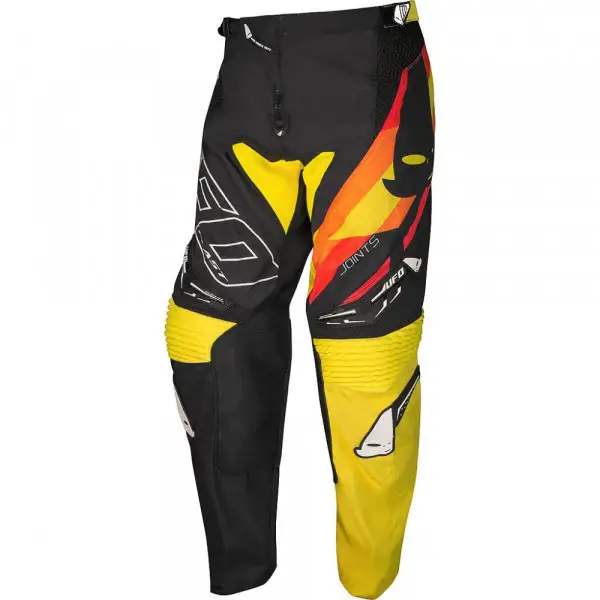 Pantaloni cross UFO Joints Nero Giallo