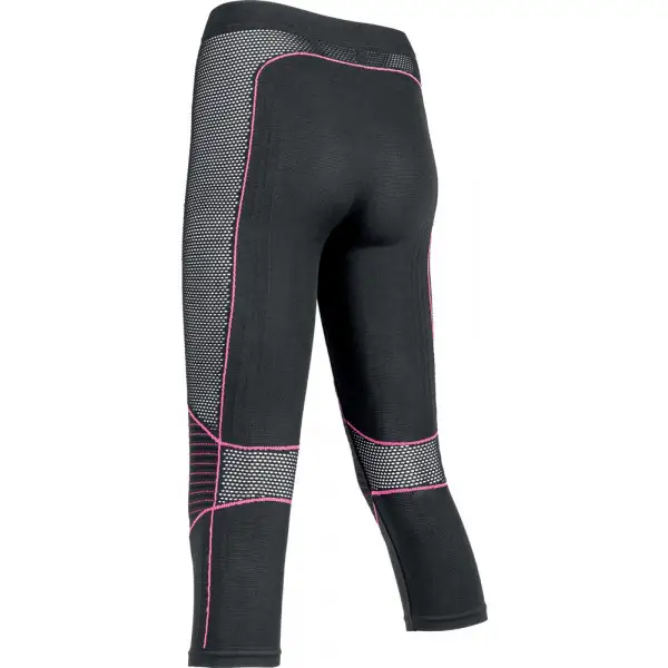 Pantaloni intimi donna Riday MEDIUM WEIGHT tre quarti Nero Rosa