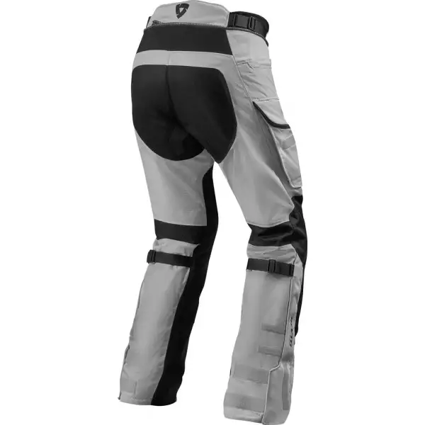 Pantaloni moto allungati Rev'it Sand 4 H2O 3 strati Argento Nero