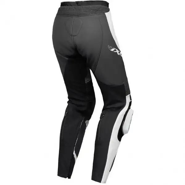 Pantaloni moto donna pelle Ixon Vortex 3 PT Nero Antracite Bianco