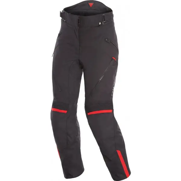 Pantaloni moto donna touring Dainese TEMPEST 2 LADY D-DRY Nero Nero Rosso