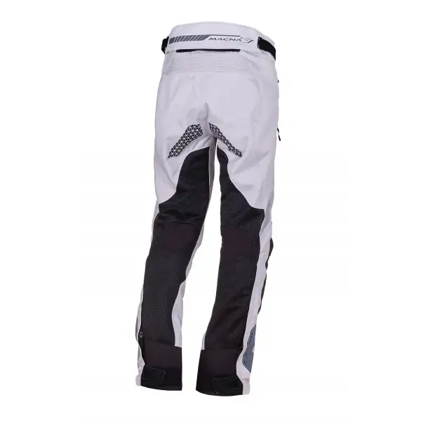 Pantaloni moto estivi Macna Buran grigio chiaro nero