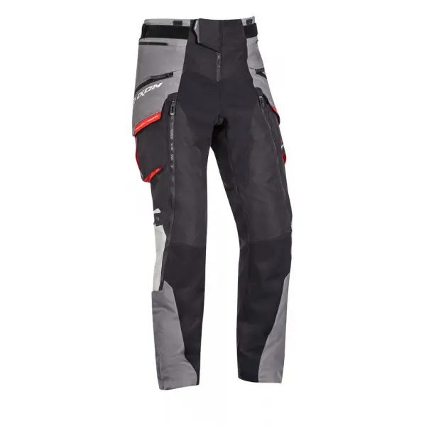 Pantaloni moto Ixon RAGNAR 3 strati Nero Grigio Rosso