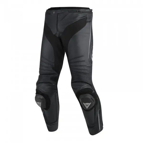 Pantaloni moto pelle Dainese Misano nero nero antracite