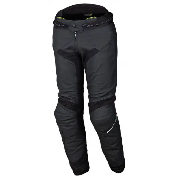 Pantaloni moto pelle touring Macna Commuter nero