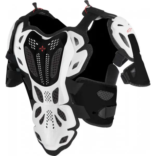 Pettorina protettiva Alpinestars A-10 Full bianco nero rosso