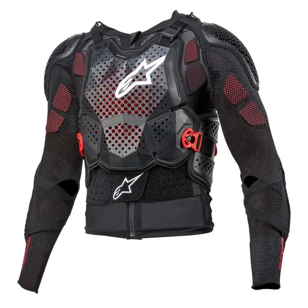 Pettorina protettiva completa Alpinestars BIONIC TECH V3 PROTECTION JACKET Nero Bianco Rosso