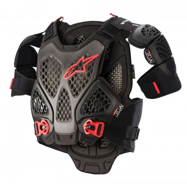 Pettorina protettiva cross Alpinestars A-6 CHEST PROTECTOR Nero Antracite Rosso