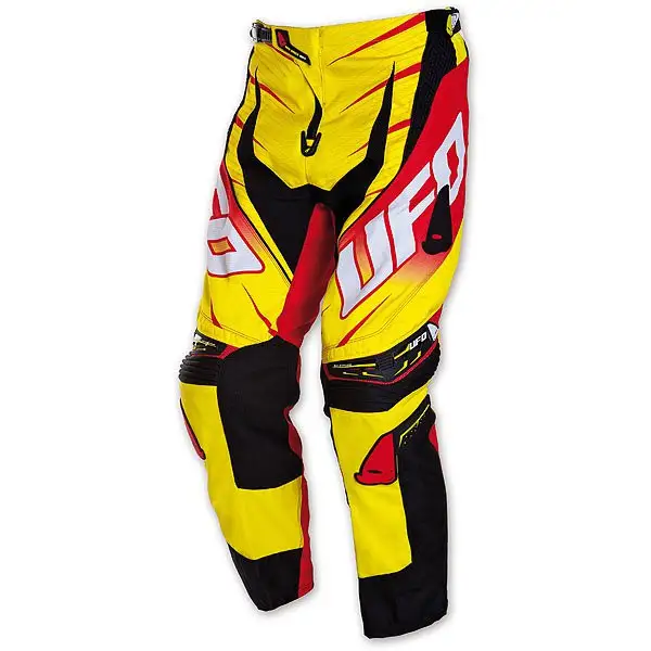 Pantaloni cross Ufo Plast Voltage Giallo Rosso