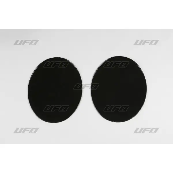 Portanumeri vintage ovali Ufo universali lat 2 pezzi dal 1970 Nero