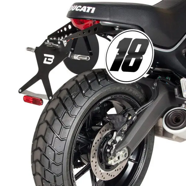 Portatarga regolabile Barracuda Street DR8104 per Ducati