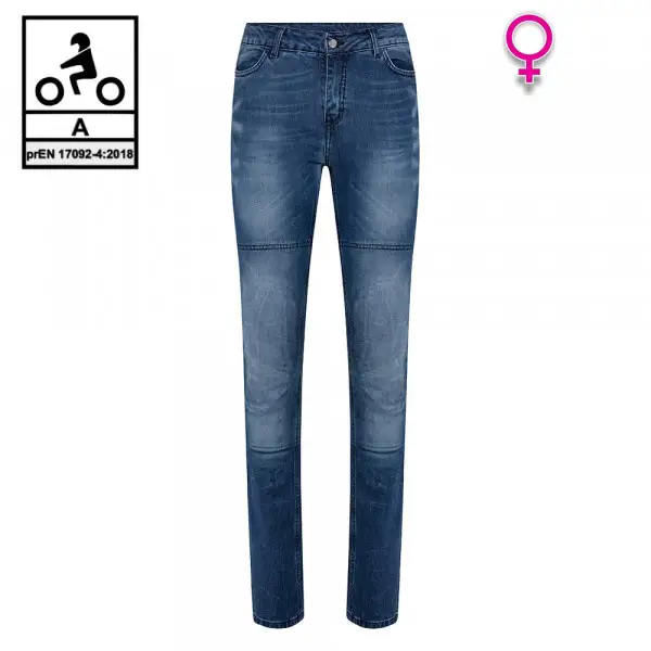 Jeans moto donna Befast JARVIS Lady CE Certificati Blu chiaro