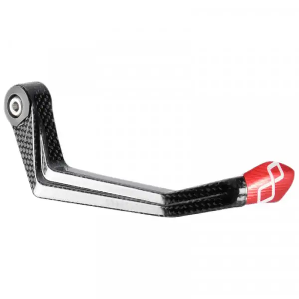 Protezione Leva FRENO in Carbonio LighTech ISS115RC Con Teminale Rosso