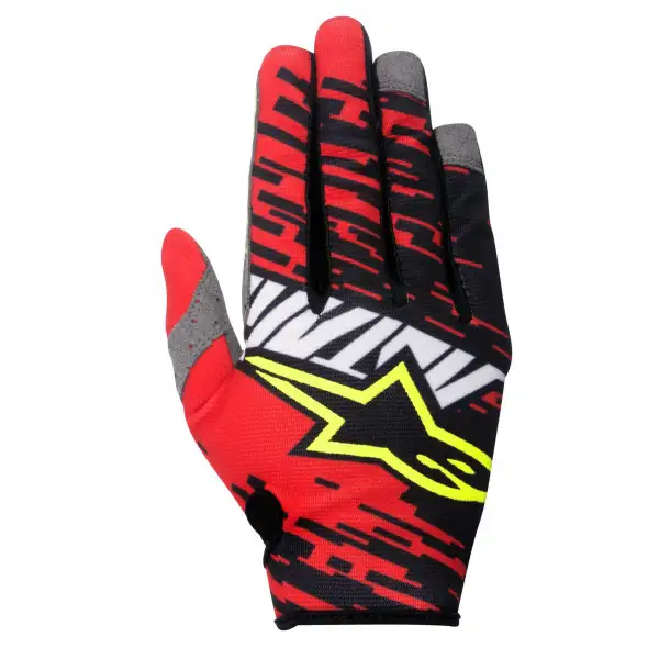 Guanti cross Alpinestars Racer Braap rosso nero bianco