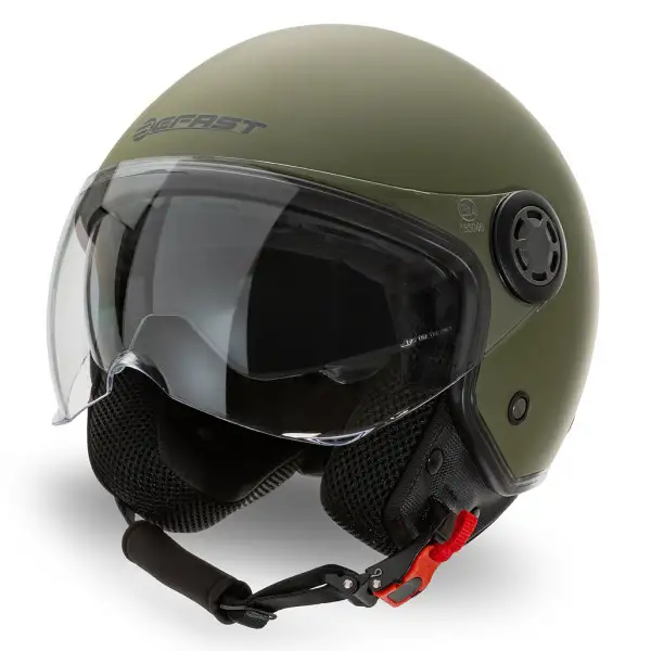 Casco jet Befast Rapid Verde Militare Opaco