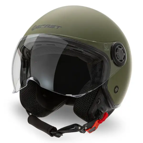 Casco jet Befast Rapid Verde Militare Opaco