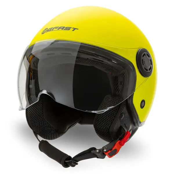 Casco jet Befast Rapid Giallo Fluo Opaco