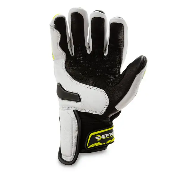 Guanti moto pelle racing Befast RAPTOR CE certificati Nero Giallo