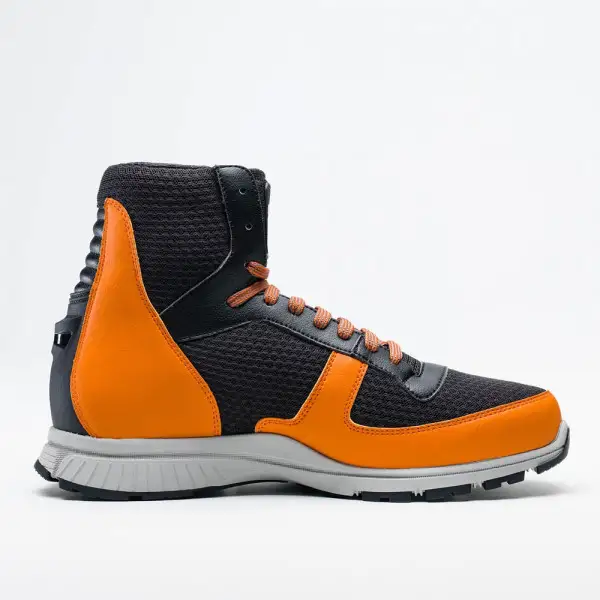 Scarpe moto Blauer HT01 nero arancio suola bianca