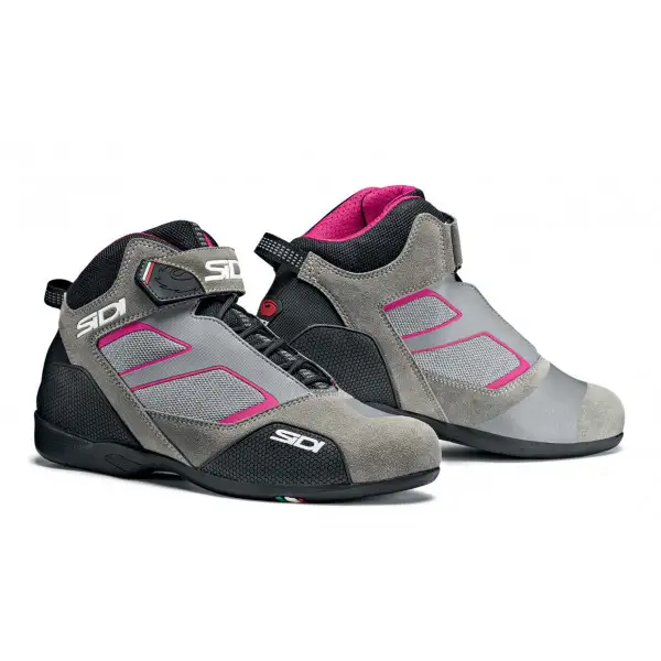 Scarpe moto donna Sidi Meta Grigio Rosa