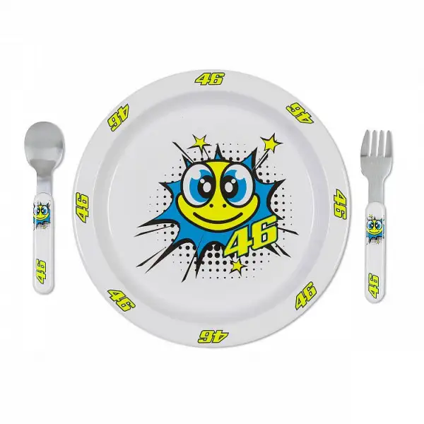 Set pappa bambino VR46 POP ART TARTA Bianco