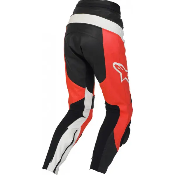 Pantaloni moto donna pelle Alpinestars Stella Track rossi