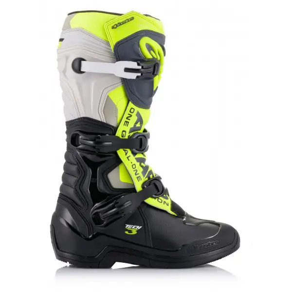 Stivali cross Alpinestars TECH 3 Nero Grigio Giallo Fluo