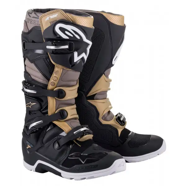 Stivali cross Alpinestars Tech 7 Enduro Drystar Nero Grigio Oro