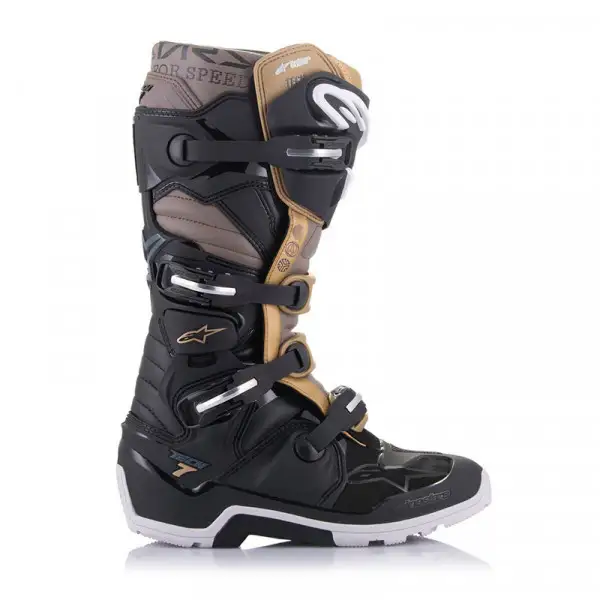 Stivali cross Alpinestars Tech 7 Enduro Drystar Nero Grigio Oro