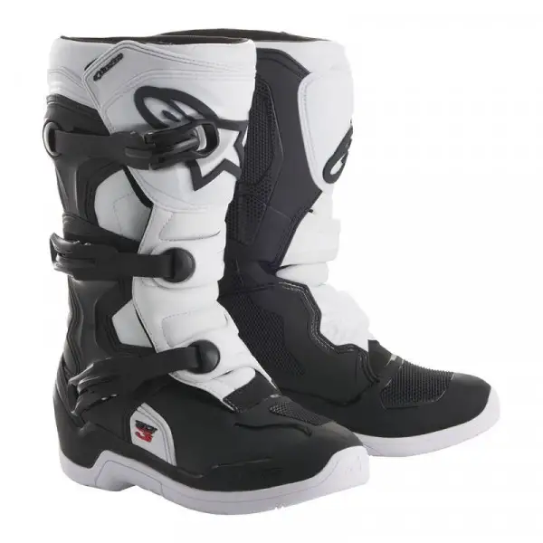 Stivali cross bambino Alpinestars Tech 3S Youth Nero Bianco