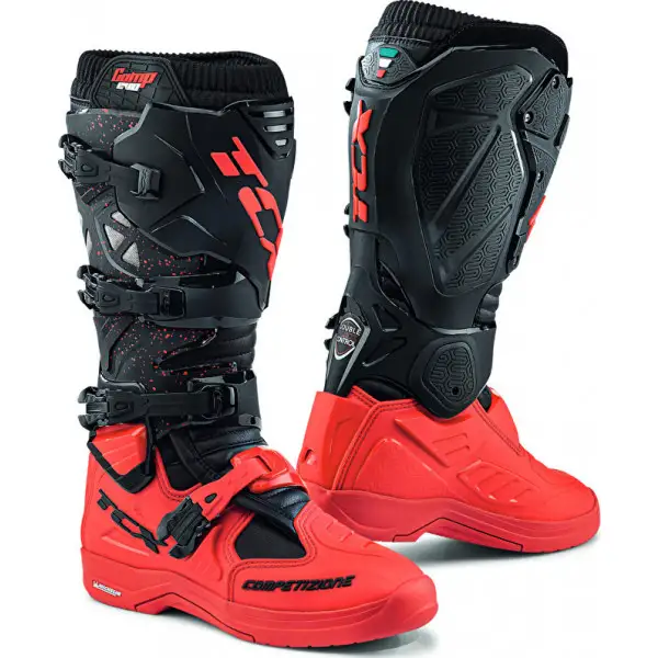 Stivali cross TCX COMP EVO 2 MICHELIN Nero Rosso