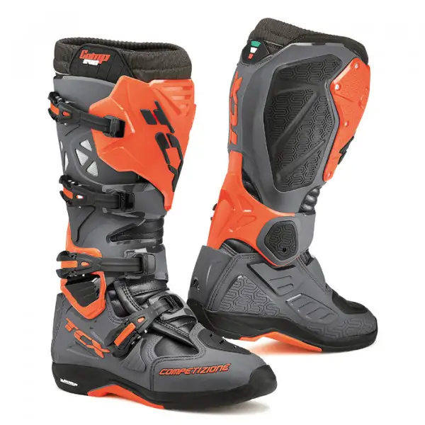 Stivali cross Tcx Comp Evo Michelin grigio arancio fluo