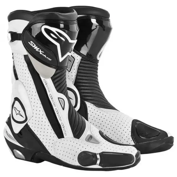 Stivali moto racing Alpinestars S-MX PLUS nero bianco