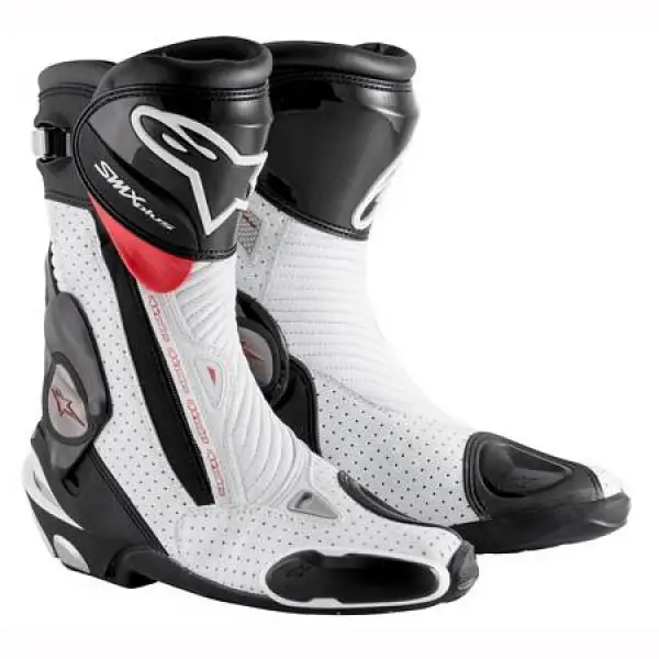 Stivali racing Alpinestars SMX PLUS vented nero bianco red