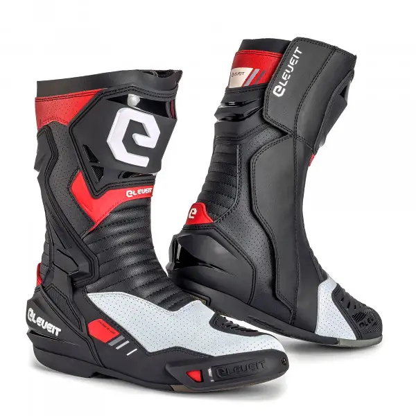 Stivali moto racing estivi Eleveit S MIURA EVO AIR Nero Bianco