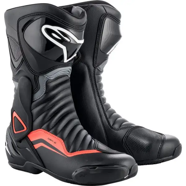 Stivali racing Alpinestars SMX-6 v2 Nero Bianco Rosso