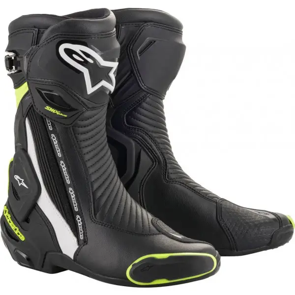 Stivali racing Alpinestars SMX PLUS V2 Nero Bianco Giallo