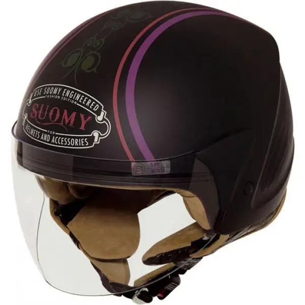 Casco moto Suomy Jet Light Cocco Morpho nero