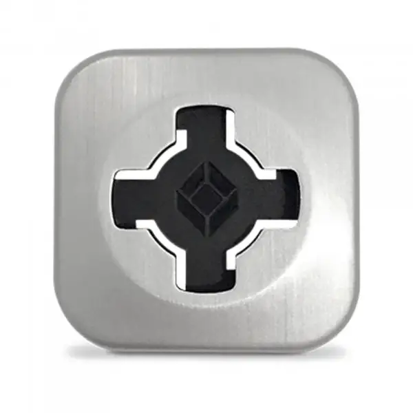 Supporto adesivo Cube X-Guard femmina metallo spazzolato