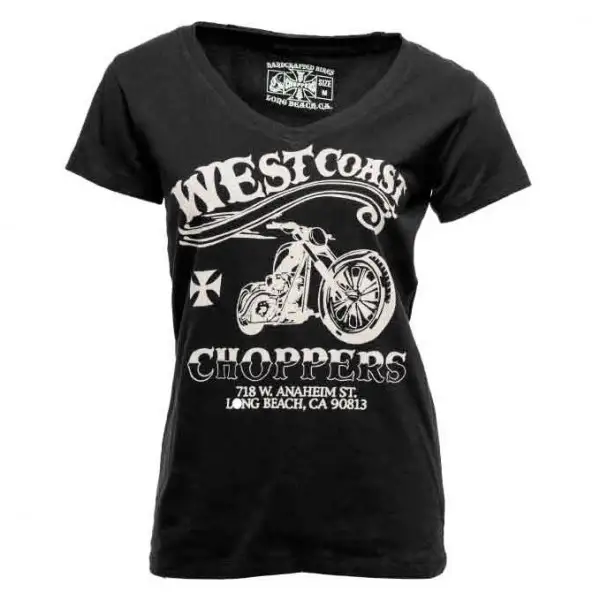 T-shirt donna West Coast Choppers El Diablo Tee Nero Bianco