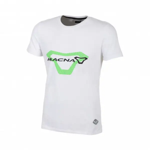 T-shirt Macna Logo Bianco Verde Nero