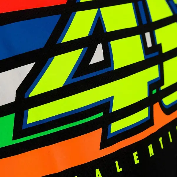 T-Shirt VR46 46 STRIPES Nero