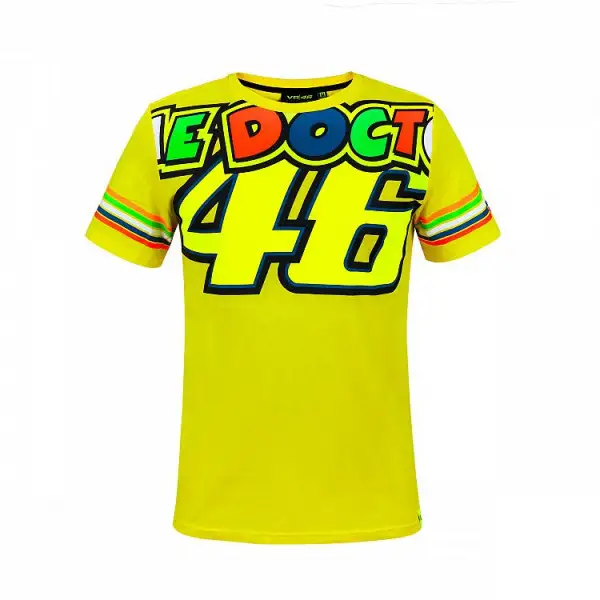 T-Shirt VR46 The Doctor 46 STRIPES Giallo