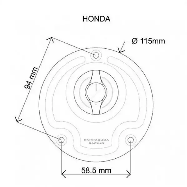 Tappo Serbatoio in Alluminio Barracuda HN5300 Per Honda