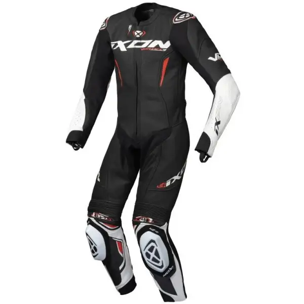 Tuta moto bambino pelle racing  Ixon Vortex 3 KID Nero Bianco