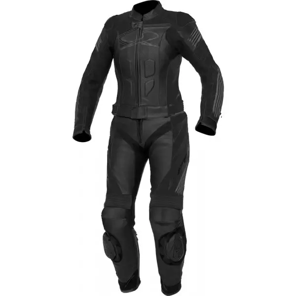 Tuta moto donna pelle divisibile Spyke ESTORIL SPORT LADY ZERO Nero