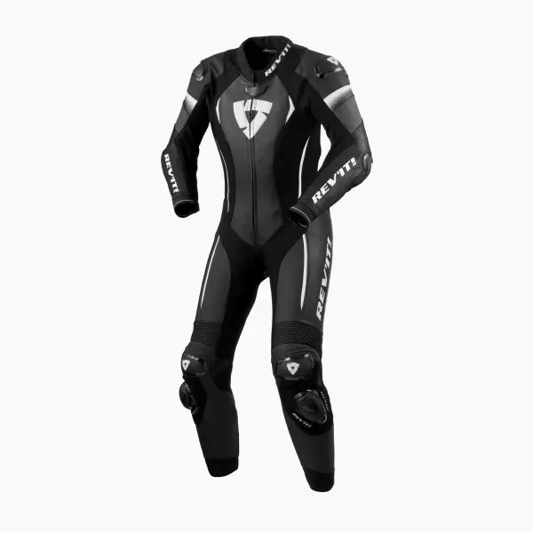 Tuta moto pelle donna intera Xena 4 Ladies Nero Bianco