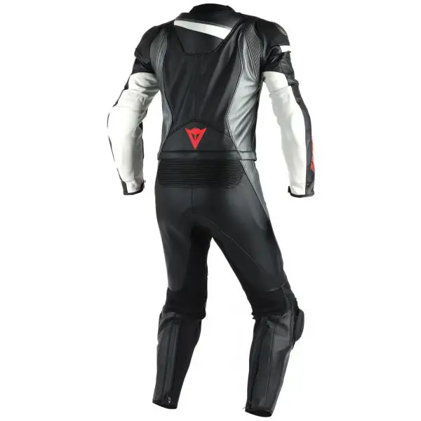 Tuta pelle div Dainese Veloster nero antracite bianco