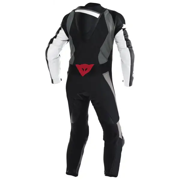 Tuta pelle intera Dainese Veloster nero antracite bianco